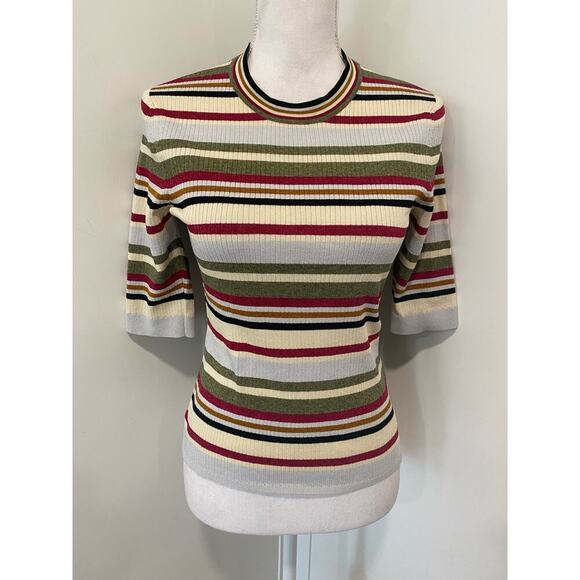 Veronica Beard Kavya Striped Sweater in Multi - Picture 7 of 10